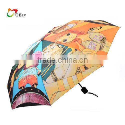 Anime One Piece triple folding anti-UV umbrella