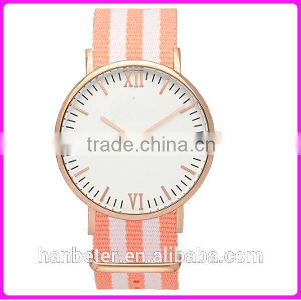 Big Roman numerals watch dial making brand Mens Watch Excellence Quartz with nylon straps