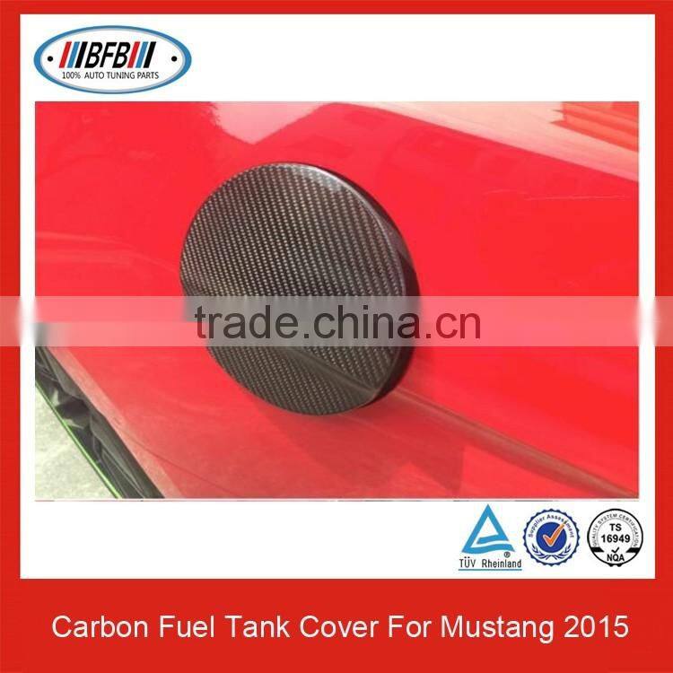 For Ford Mustang 2015UP Carbon Fiber Fuel Tank Cover Gas Cover