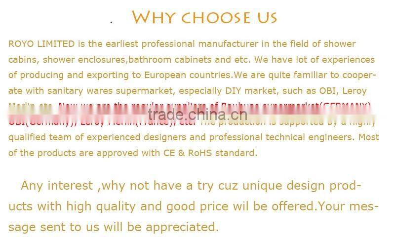 Modern mirrored glass basin free standing mdf bathroom cabinet RA136