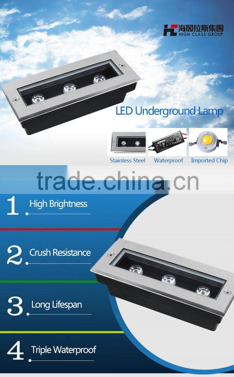 High Class IP67 Waterproof 3-17W LED Underground Light Warm Cold White Red Blue Green Lighting for Garden,Park,Square,Pathway