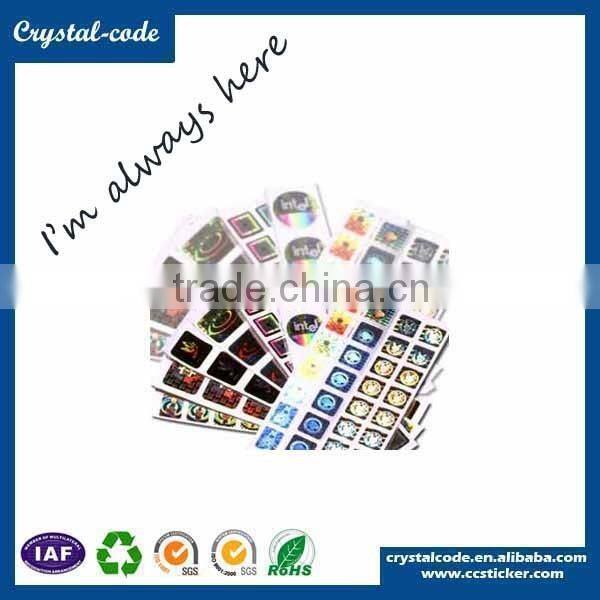Laser hologram self adhesive labels stickers