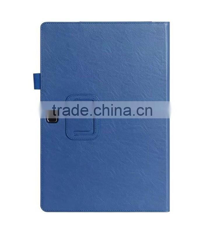 Factory Direct Pricing Cow Leather Multifunctional Case for Samsung Tab Pro S with Built in Stand, Hand Strap