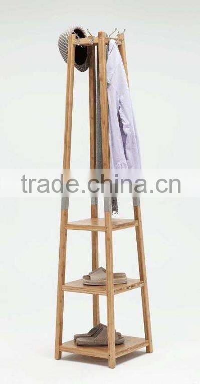 Bamboo clothing display rack