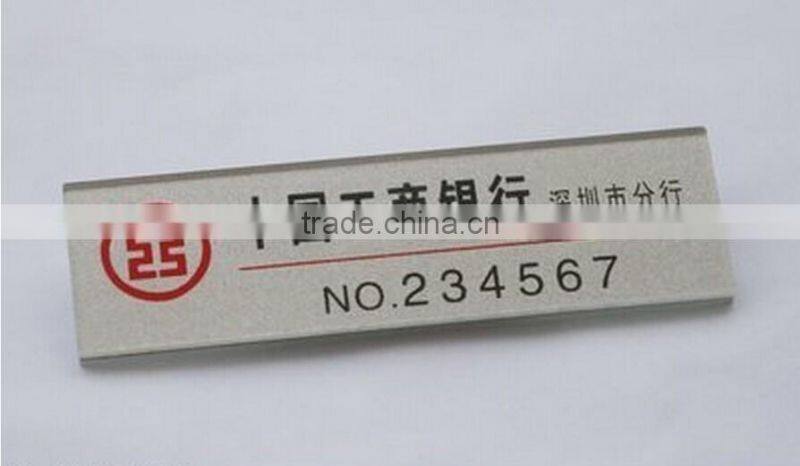 customized crystal brand tag name tag