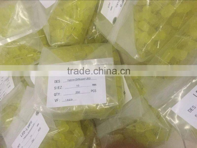 2016 Wholesales Ultra Bright Through Hole Outdoor Led 10mm White