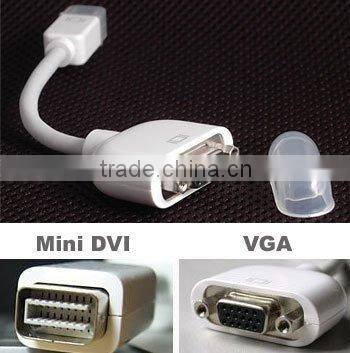 Mini DVI to VGA Monitor adapter cable for Apple MacBook