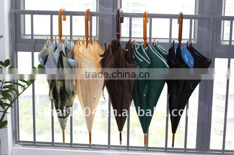Men's wooden srtraight umbrella with high quality