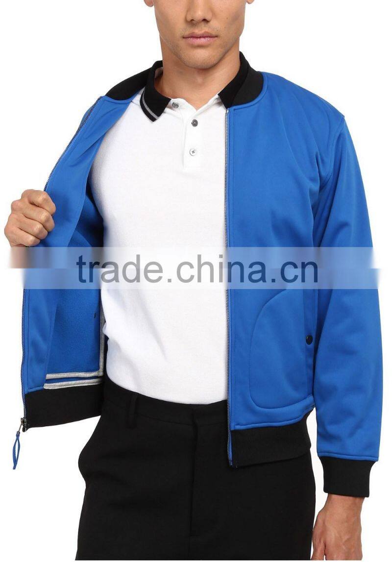Ramax Custom Men Classic Front Zip Bomber Neoprene Jacket