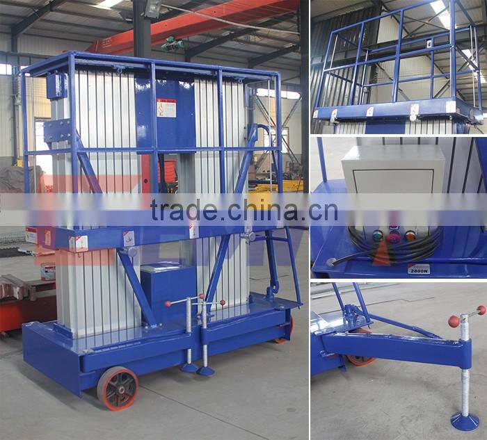 10m Vertical mast manual man lift for sale
