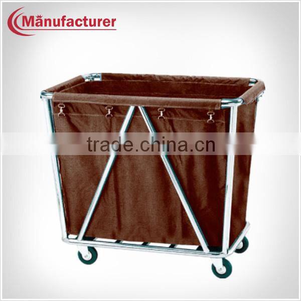 Stainless Steel Hotel Housekeeping Equipment/Hospital Cleaning Laundry Linen Cart