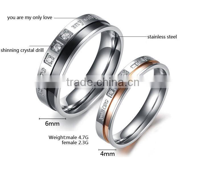 Stainless Steel Jewelry Fashion Engrave Words Friendship Rings