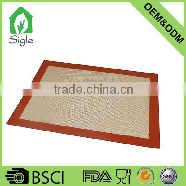 OEM ODM coustomize silicone fibre glass baking mats sheet high heat resistant