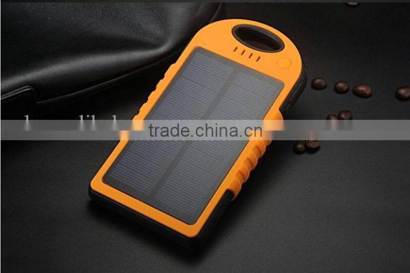 Safe and real 5000mAh solar power bank special for outdoor Solar power bank mobile phone solar charger