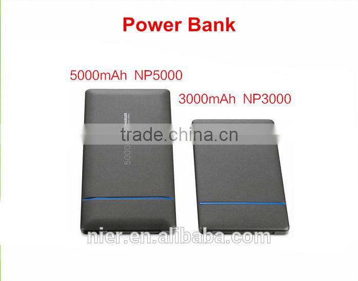 portable 5000mAh Premium gift slim power bank charger for iPhone 6 & smartphone