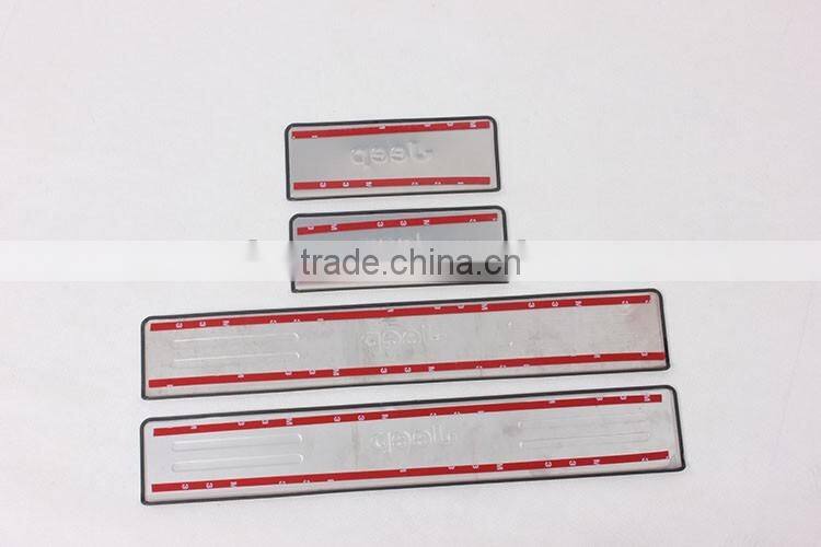 Door Sill Scuff Plate Trim ABS Chrome 4 Pcs For Grand Cherokee 2014 Accessories