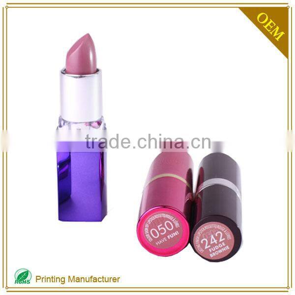 Round Gold Private Label Cosmetics Lipstick Custom Printing And Design