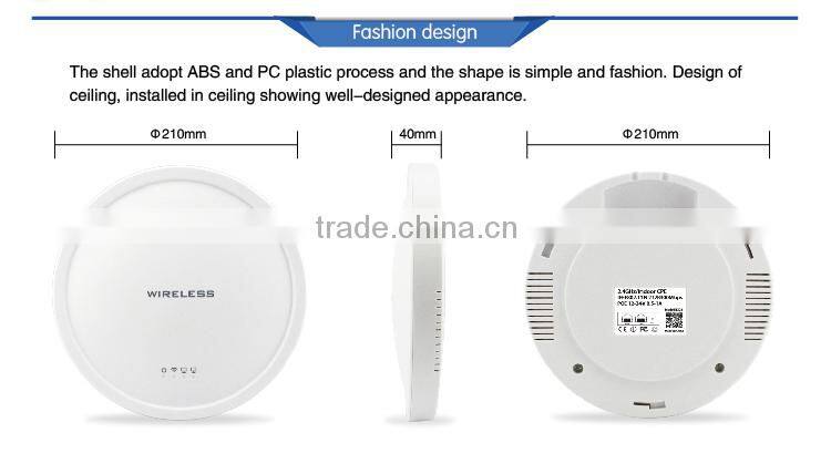 2.4Ghz wireless wifi router 300 square cover indoor wireless router 300M MIMO for hotels