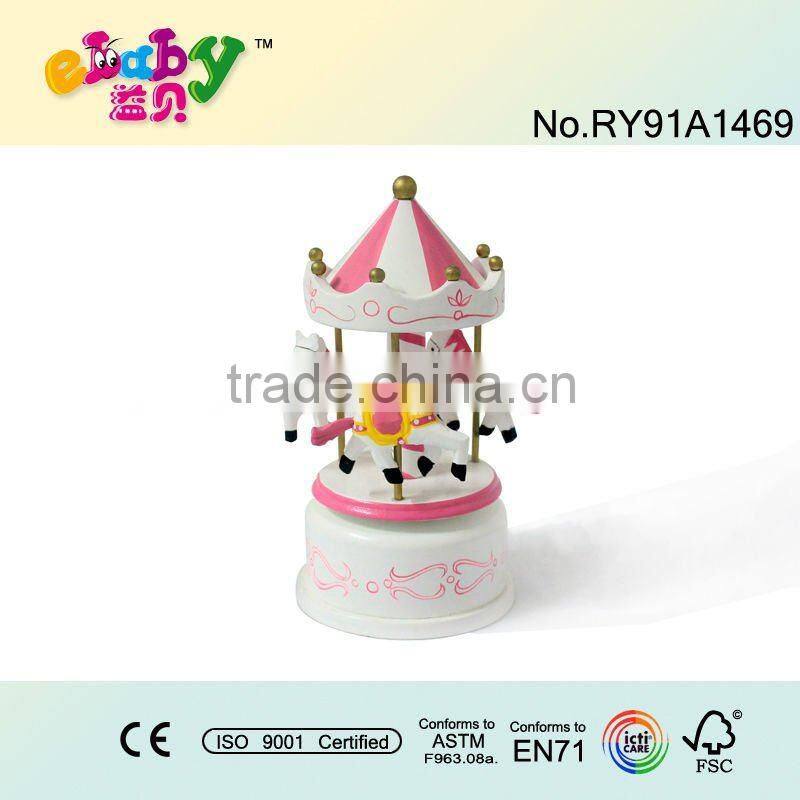 Wooden music box with Santa