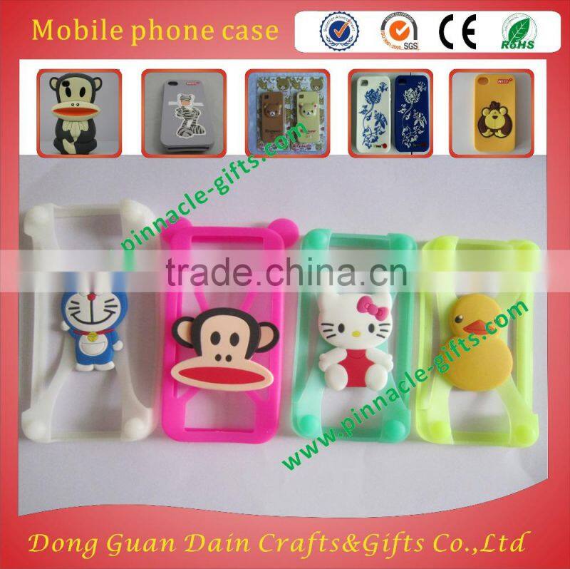 stocked 3D silicone mobile phone cases