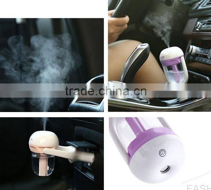 Colorful car humidifer Steam Air Humidifier Aromatherapy Essential Oil Diffuser Portable Mist Maker car fragrances min humidifer