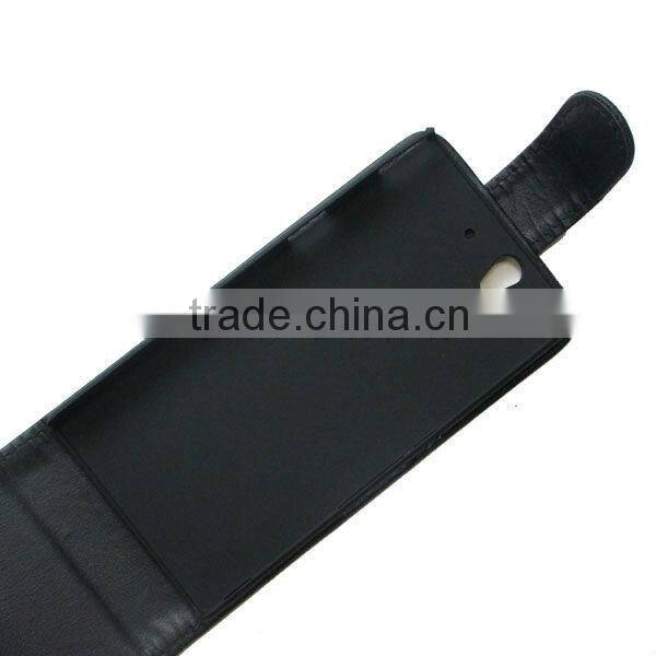 classic Leather flip Case for sony Xperia Z1 with card Holder