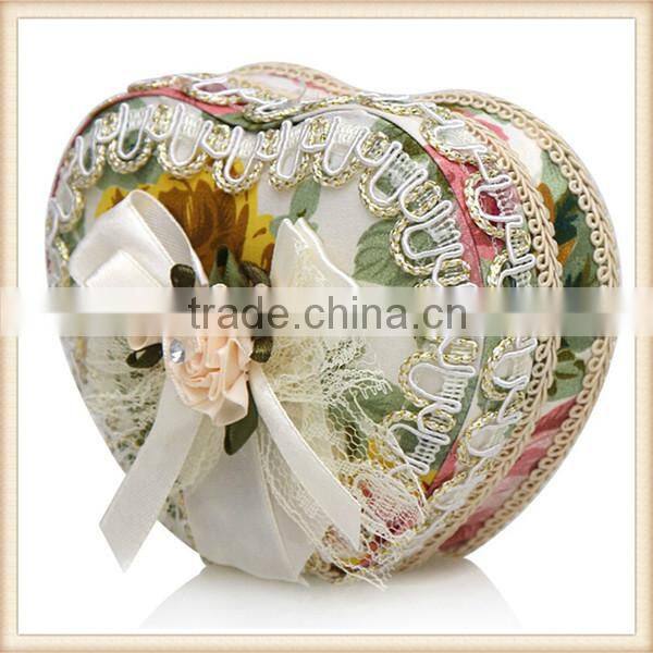 Home decorative Fabric covered makeup cosmetic box for jewelry