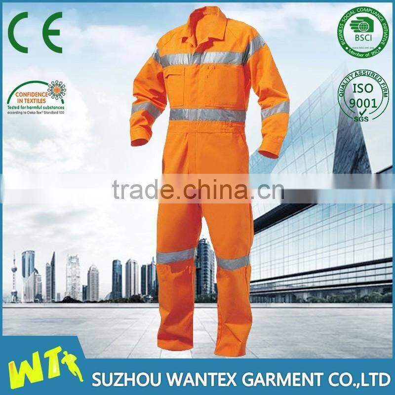 high quality safety cotton coverall reflective safety FR coverall reflective coveralls for men