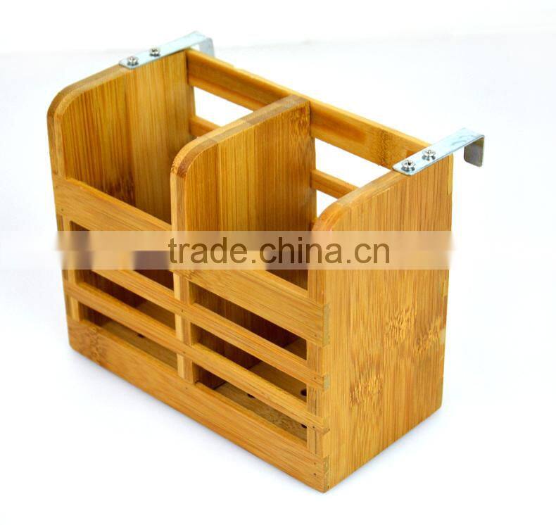BH005/Natural bamboo flatware holder cutlery basket utensil drying rack cutlery rack for kitchen dinnerware draining rack