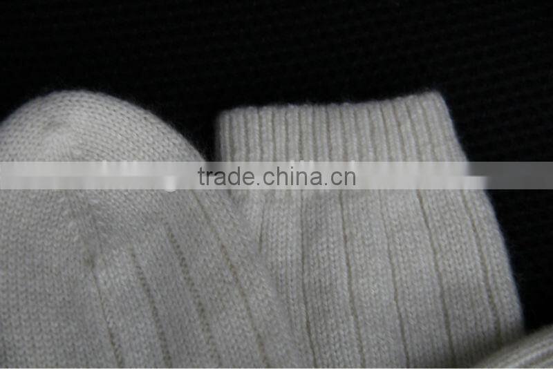 qualitied pure cashmere knitted socks stocking