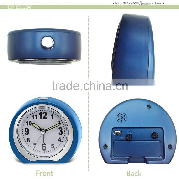 BB08004 Home decoration Ananlog Table beep alarm clock with moon shape