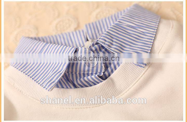 new arrival girls long sleeve sweet false two-pieces dress plaid dress