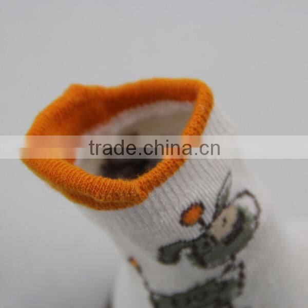 GSB-57 Bulk high quality custom fashion organic cotton baby socks 3D