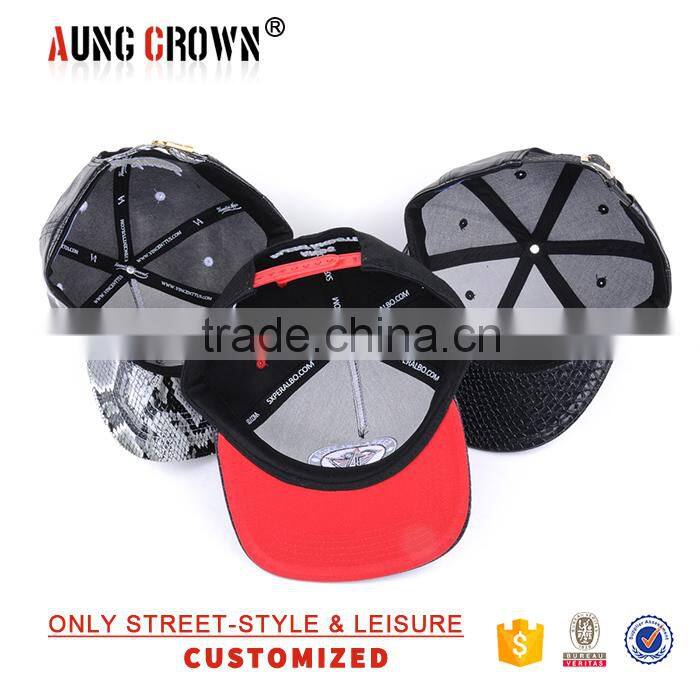 custom cap leather cap/flat brim leather cap/leather cap for unisex