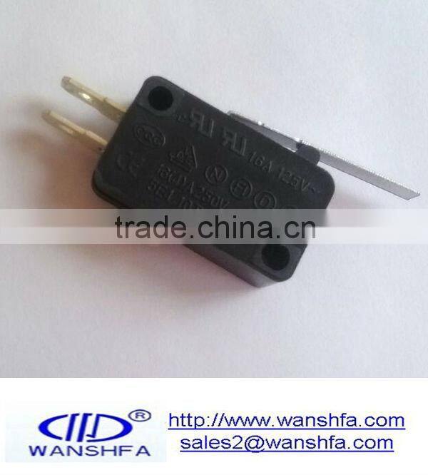 16A 125V Straight level Micro Switch KW7-03-2