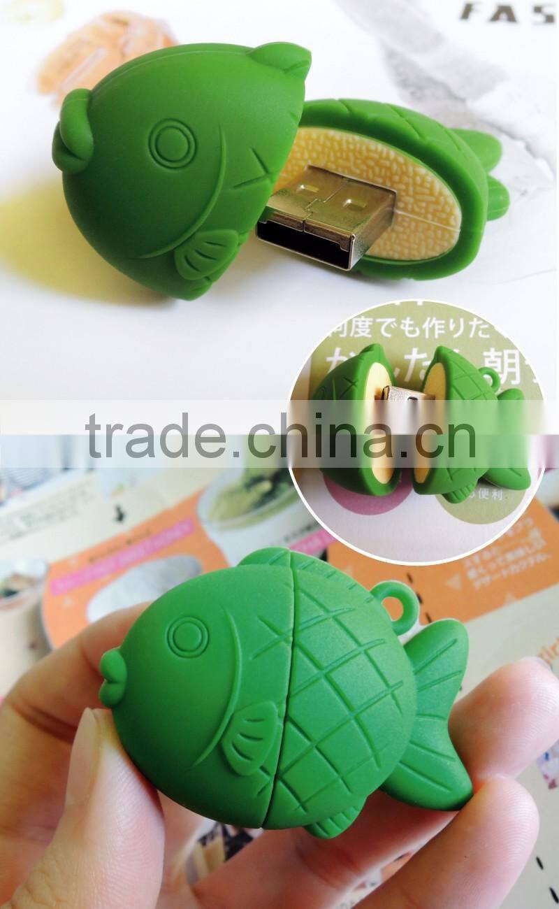 safety silicone fish usb flash drive for computer portable usb flash drive