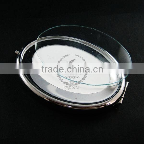 55x81mm setting metal oval blank base bezel vintage style silver compact pocket mirror tray glass cabochon 1991020