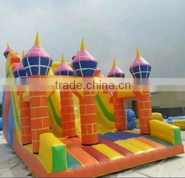 Hola yellow bouncy castle/inflatable bouncy castle with water slide/bouncer house