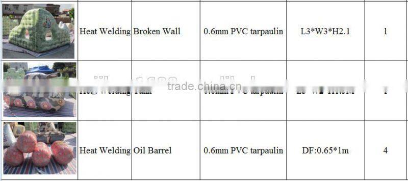 Obstacles Game Archery Laser Tag Speedball Inflatable Paintball Bunkers Field