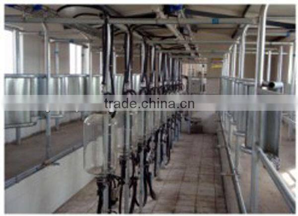 mid-set type pipeline milking parlor for big farm