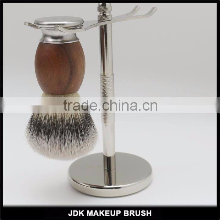 Handmade Synthetic Hair Wooden Handle Men Shaving Brush Beard Brush Shaving Stand