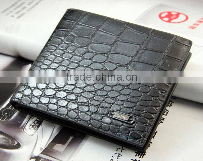 Wholesale Mens Black PU Leather Bifold Clutch Wallet Credit ID Card Coin Pocket Purse