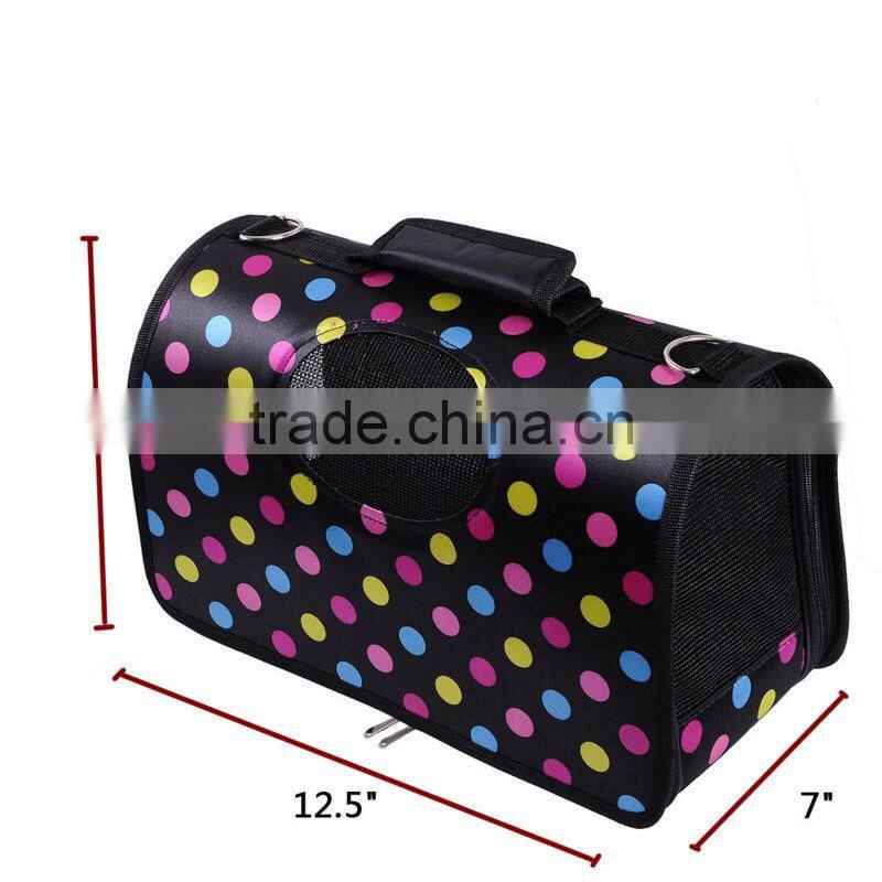 high quality popular new stylish pet travel carry bag polka dots for small dogs cats animals