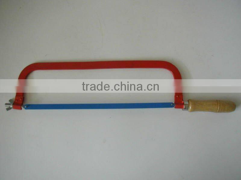 Hacksaw frame with wooden handle