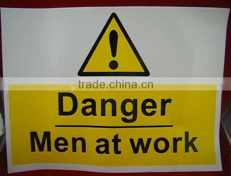 High quality custom logo danger warning sticker OEM