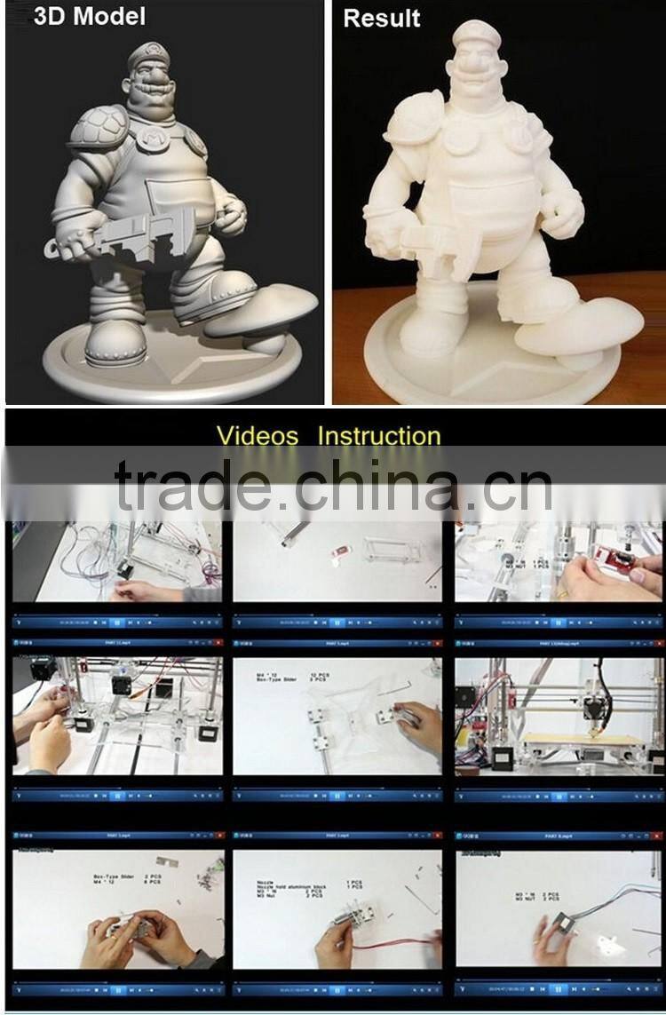 200 x 200 x 180mm Reprap DIY Semi Assembled 3D Printer Prusa I3 DIY 3d Printer Kit Factory Pric