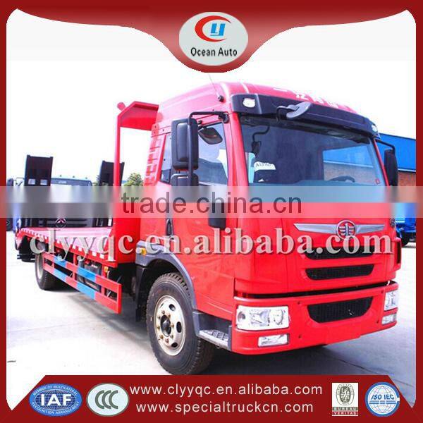 FAW 9T Low Flatbed Truck with flat-bed truck,logging trailer truck