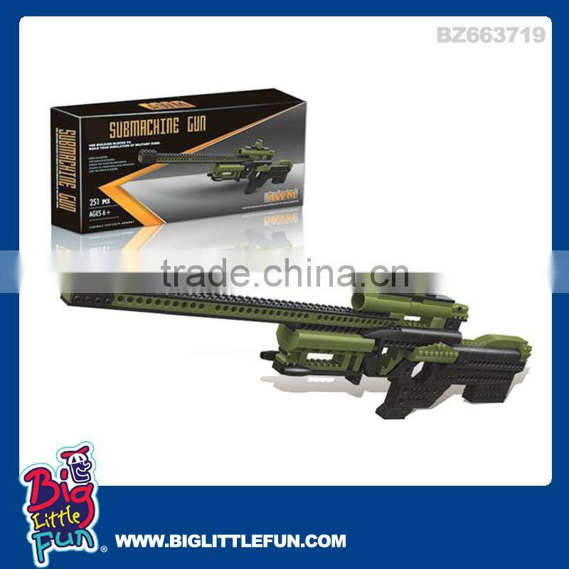 Plastic sniper rifle toy gun,building toys for boys