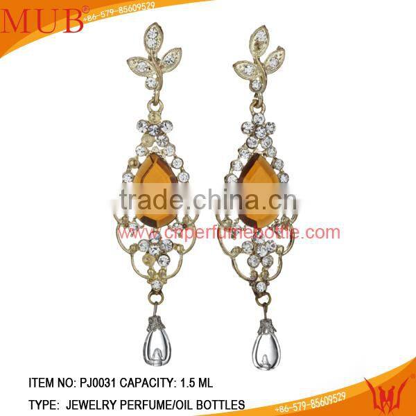 Cat's eye Jewelry Pendant Glass Perfume Bottle Jewelry Earring