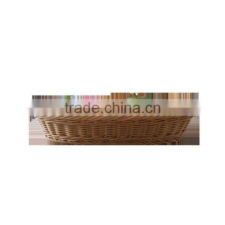 Excellent quality handcrafts cane woven oval fruit basket for display